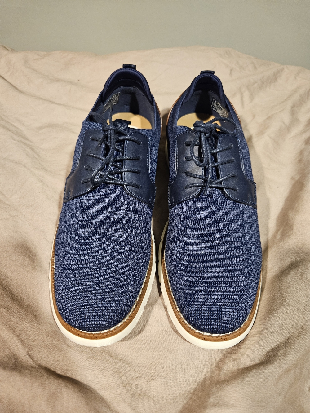 Nautica Men's Navy Knit Derby Lace-Up Shoes
